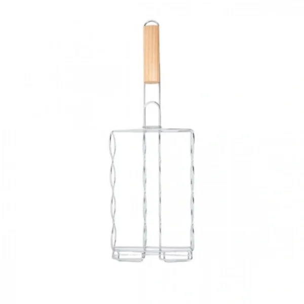 Διπλή Ανοιγόμενη Σχάρα Ψησίματος για Καλαμπόκι 51x27x5.5cm