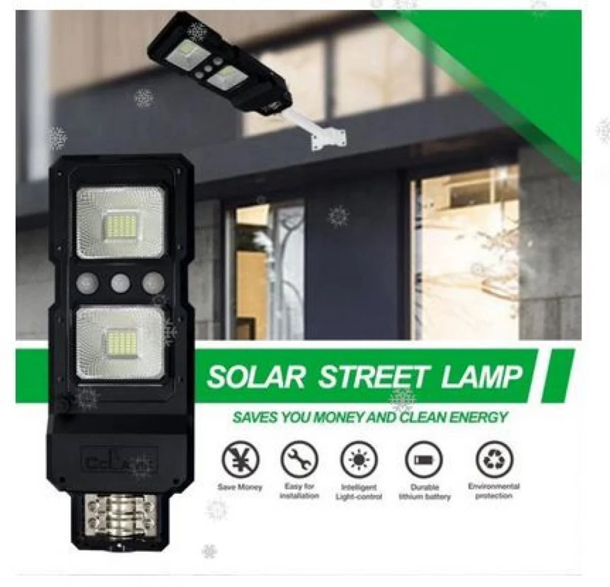 Ηλιακό Φωτιστικό LED Δρόμου 70w με Ανιχνευτή Κίνησης CCLAMP-185