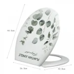 Καπάκι Λεκάνης Πλαστικό με Φύλλα, 44.5x42.8x36.3cm