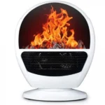 Μίνι Τζάκι Αερόθερμο 500Watt με Εφέ Φλόγας - Σόμπα Πρίζας με Θερμοστάτη, Χρονοδιακόπτη, LED Οθόνη & Τηλεχειριστήριο - Flame Heater ΟΕΜ
