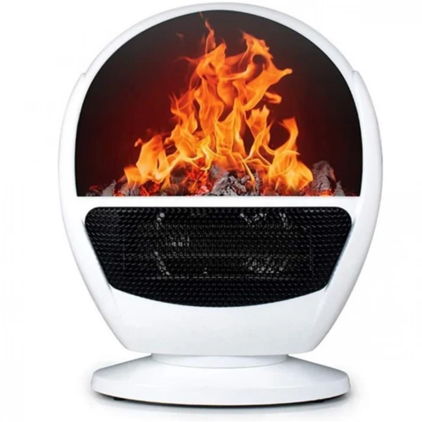Μίνι Τζάκι Αερόθερμο 500Watt με Εφέ Φλόγας - Σόμπα Πρίζας με Θερμοστάτη, Χρονοδιακόπτη, LED Οθόνη & Τηλεχειριστήριο - Flame Heater ΟΕΜ