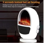 Μίνι Τζάκι Αερόθερμο 500Watt με Εφέ Φλόγας - Σόμπα Πρίζας με Θερμοστάτη, Χρονοδιακόπτη, LED Οθόνη & Τηλεχειριστήριο - Flame Heater ΟΕΜ