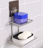 Επιτοίχιο Αυτοκόλλητο Ραφάκι για Σαπούνια Νιπτήρα Μπάνιου - Σαπουνοθήκη Πλαστική