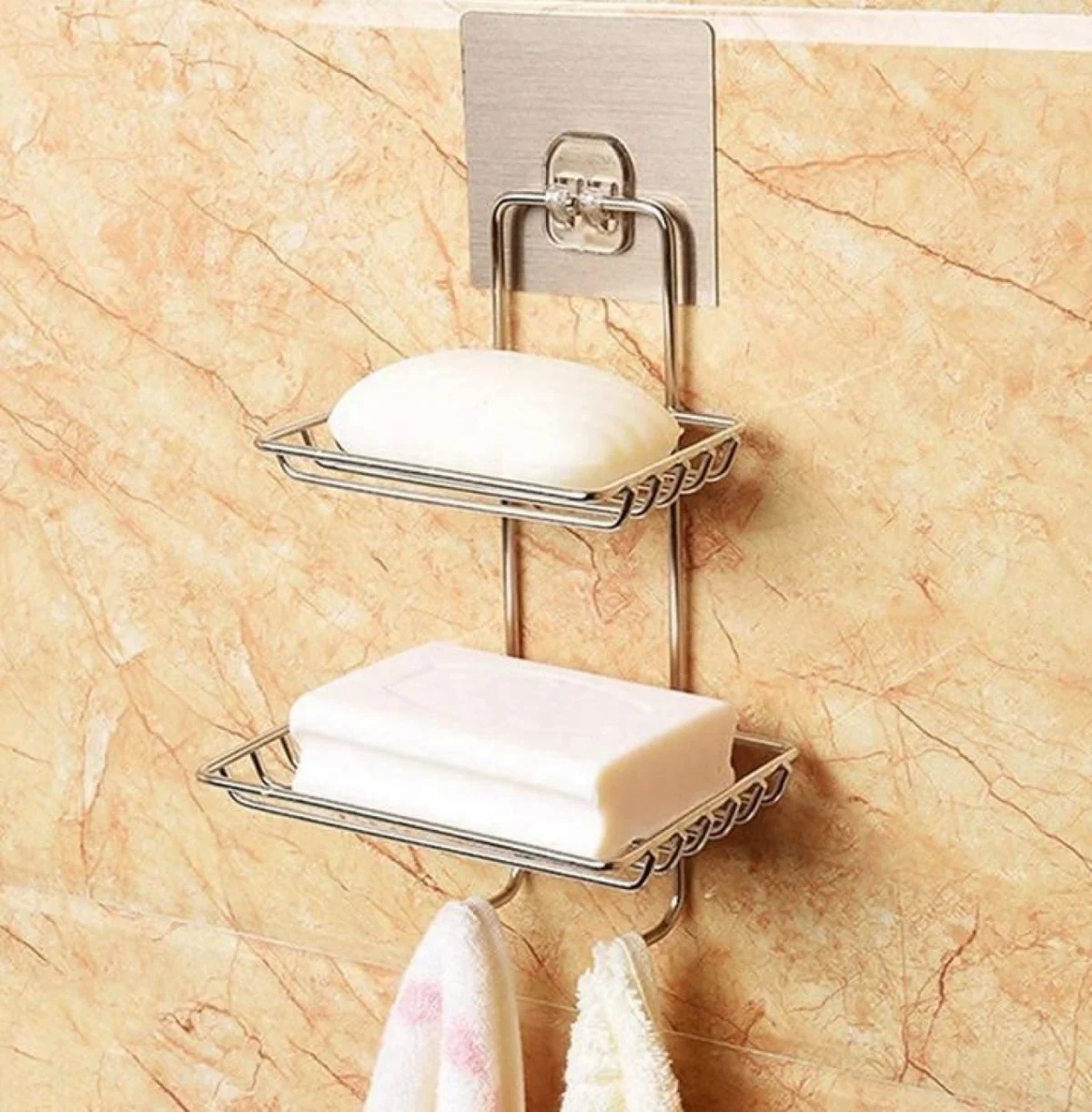 Επιτοίχιο Αυτοκόλλητο Ραφάκι για Σαπούνια Νιπτήρα Μπάνιου - Σαπουνοθήκη Πλαστική