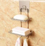 Επιτοίχιο Αυτοκόλλητο Ραφάκι για Σαπούνια Νιπτήρα Μπάνιου - Σαπουνοθήκη Πλαστική