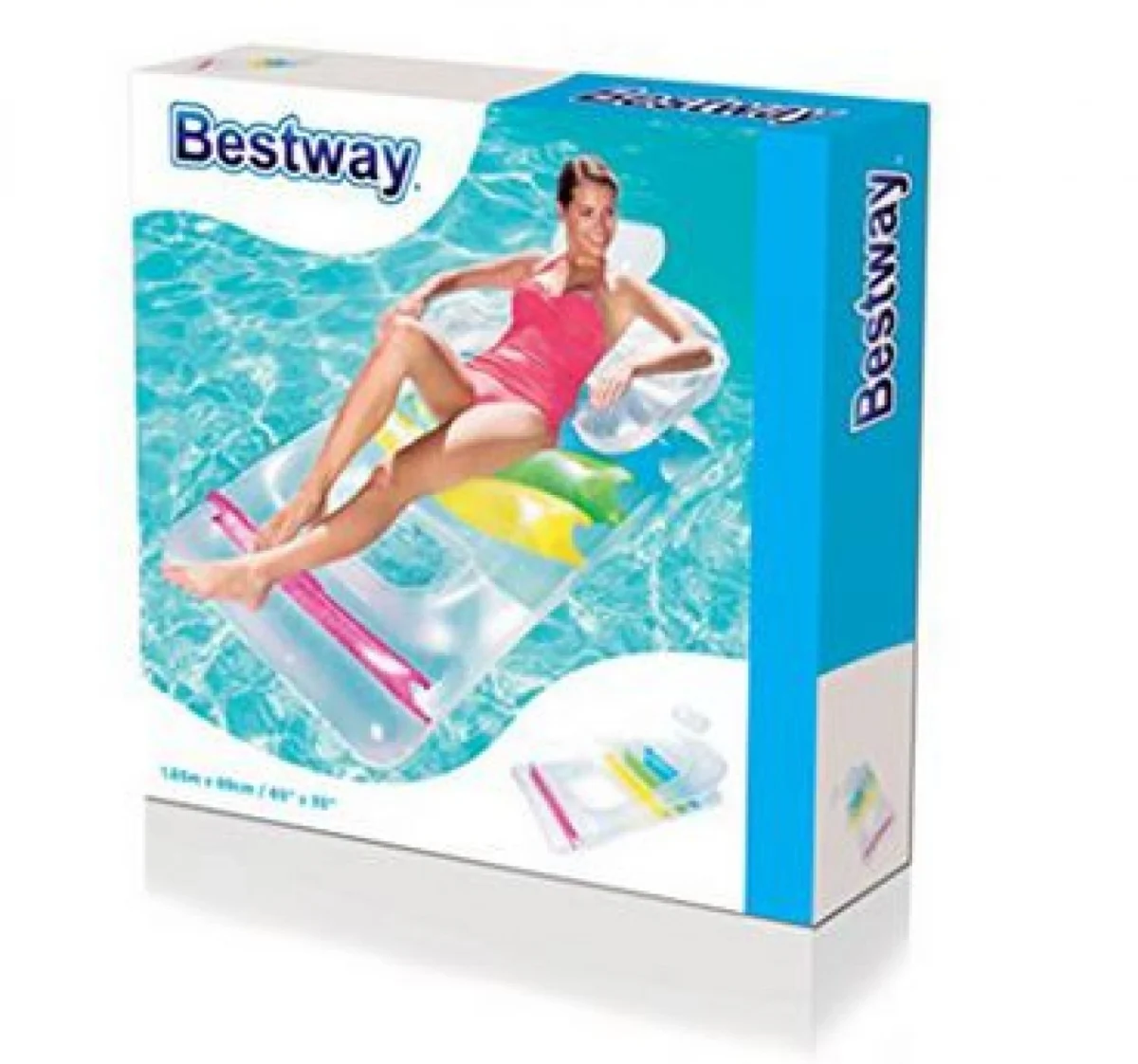 Φουσκωτή Σαμπρέλλα Θαλλάσης 2 Ατόμων με Χειρολαβές Τιρκουάς 188cm Bestway