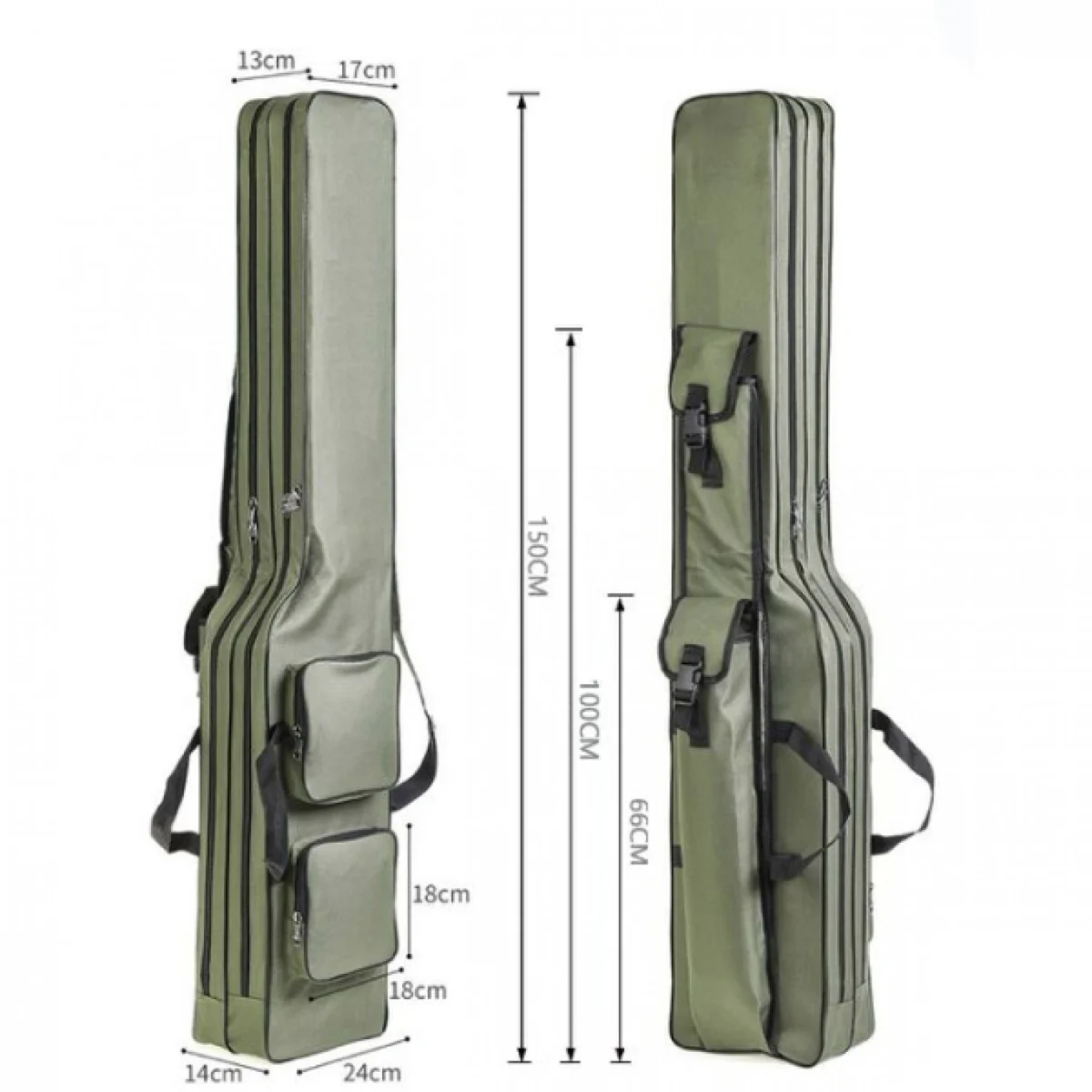 Θήκη Mεταφοράς για Καλάμι Ψαρέματος 150 cm, Χακί