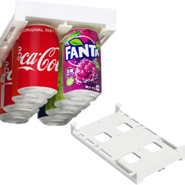 Κρεμαστό Πλαστικό Ραφι Ψυγειου για 8 Κουτια Αναψυκτικων ή Μπύρας