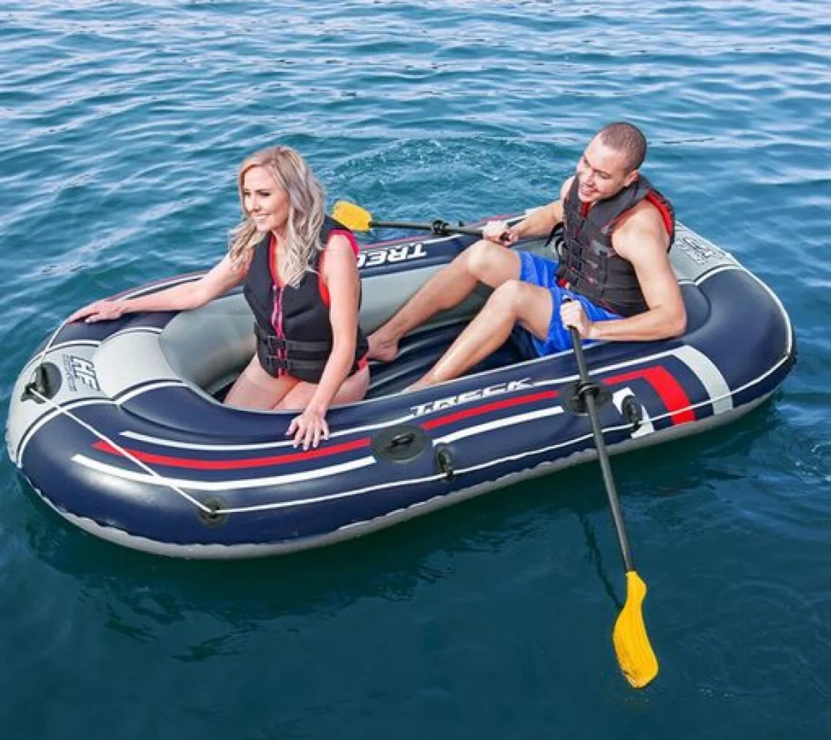 Intex Φουσκωτή Βάρκα Seahawk 2 SET με Κουπιά και Τρόμπα