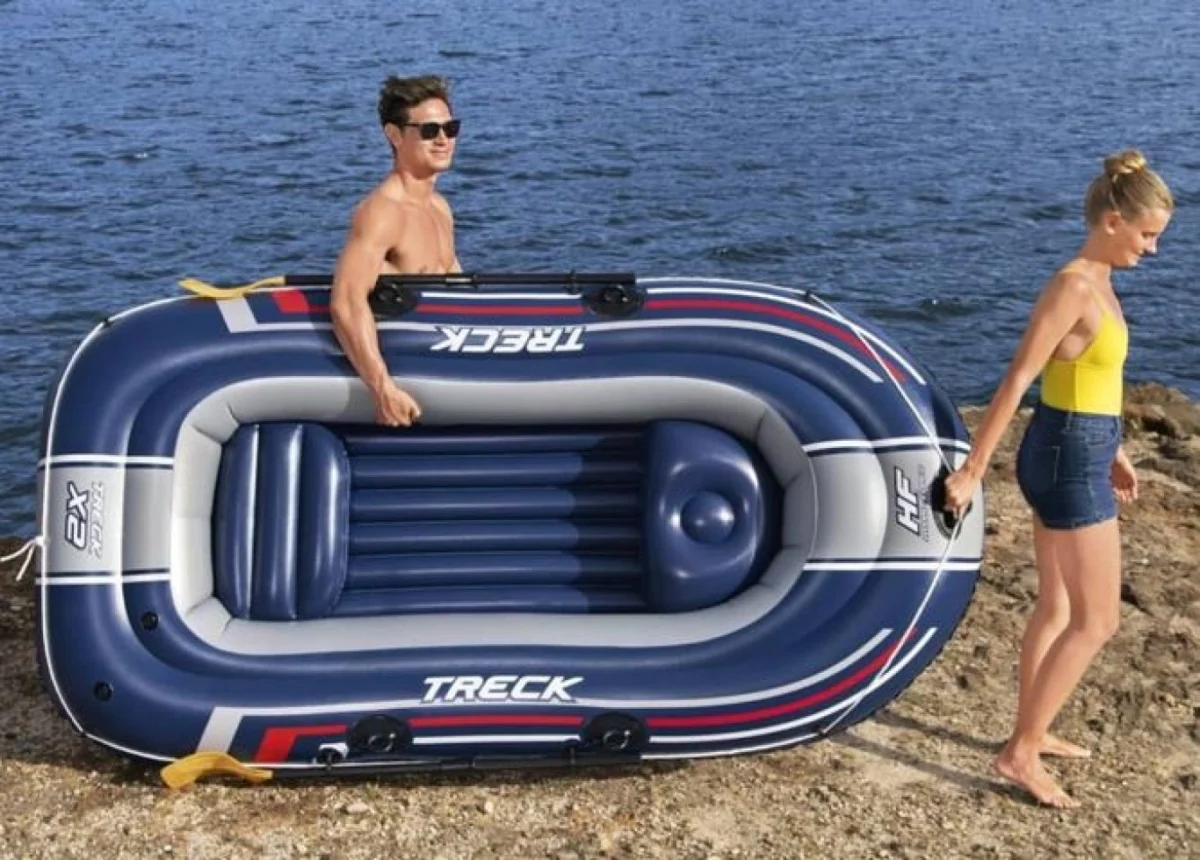 Intex Φουσκωτή Βάρκα Seahawk 2 SET με Κουπιά και Τρόμπα