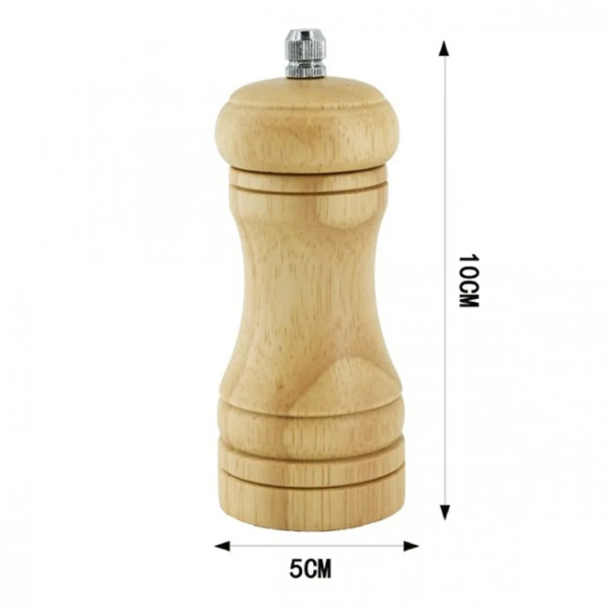 Ξύλινος, Χειροκίνητος Μύλος Πιπεριού-Αλατιού 10cm