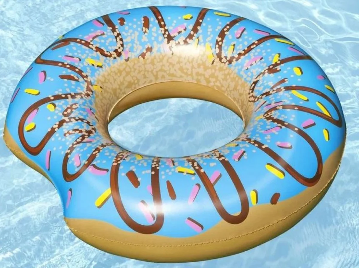 Φουσκωτή Σαμπρέλα Θαλάσσης Donut Σοκολάτα σε Καφέ Χρώμα Bestway 107cm