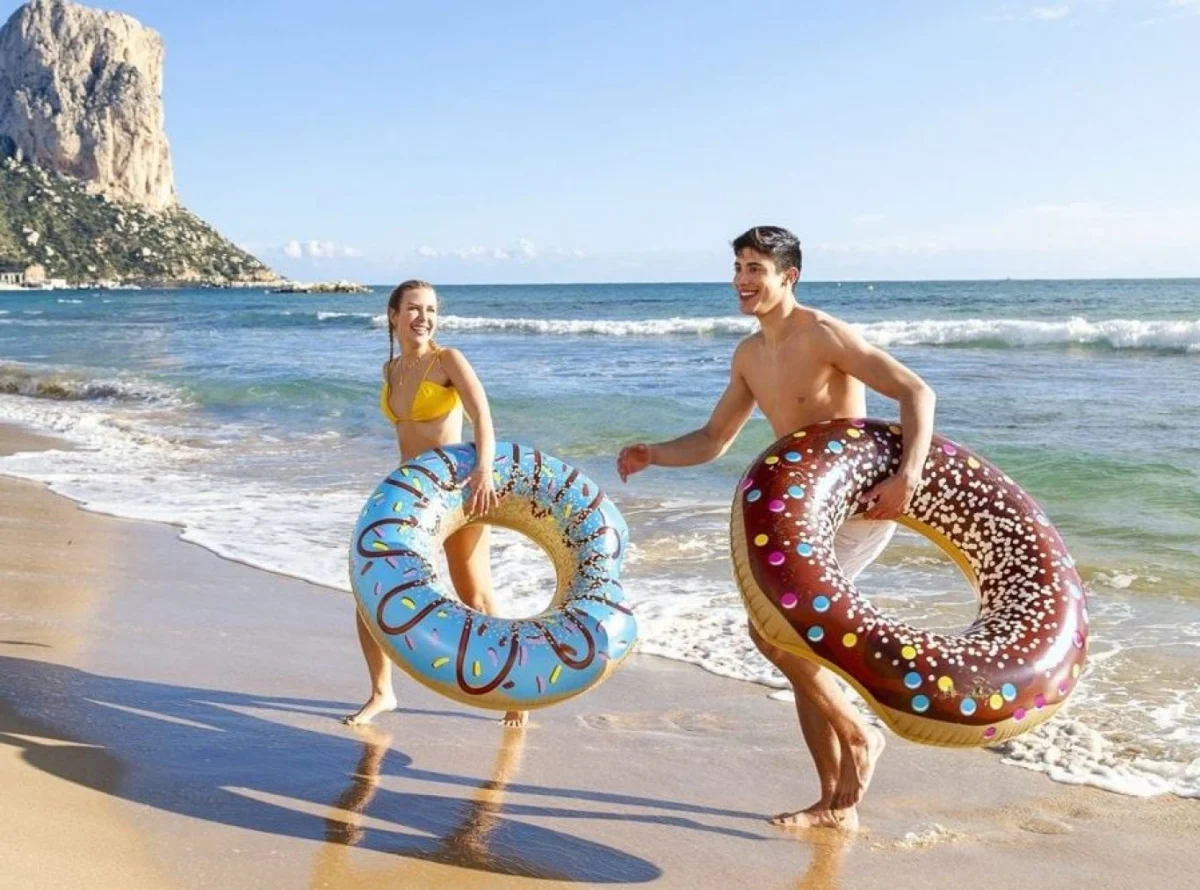 Φουσκωτή Σαμπρέλα Θαλάσσης Donut Σοκολάτα σε Καφέ Χρώμα Bestway 107cm