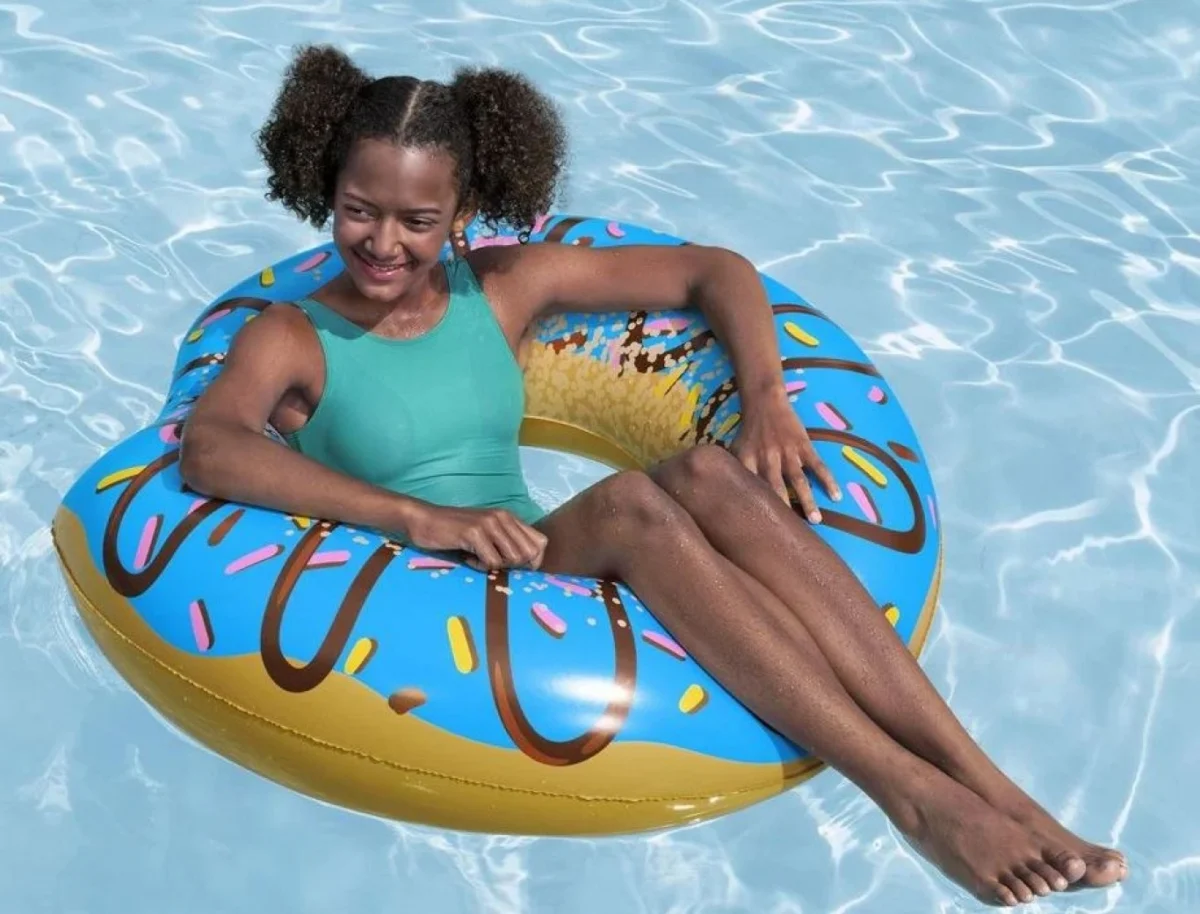 Φουσκωτή Σαμπρέλα Θαλάσσης Donut Σοκολάτα σε Καφέ Χρώμα Bestway 107cm