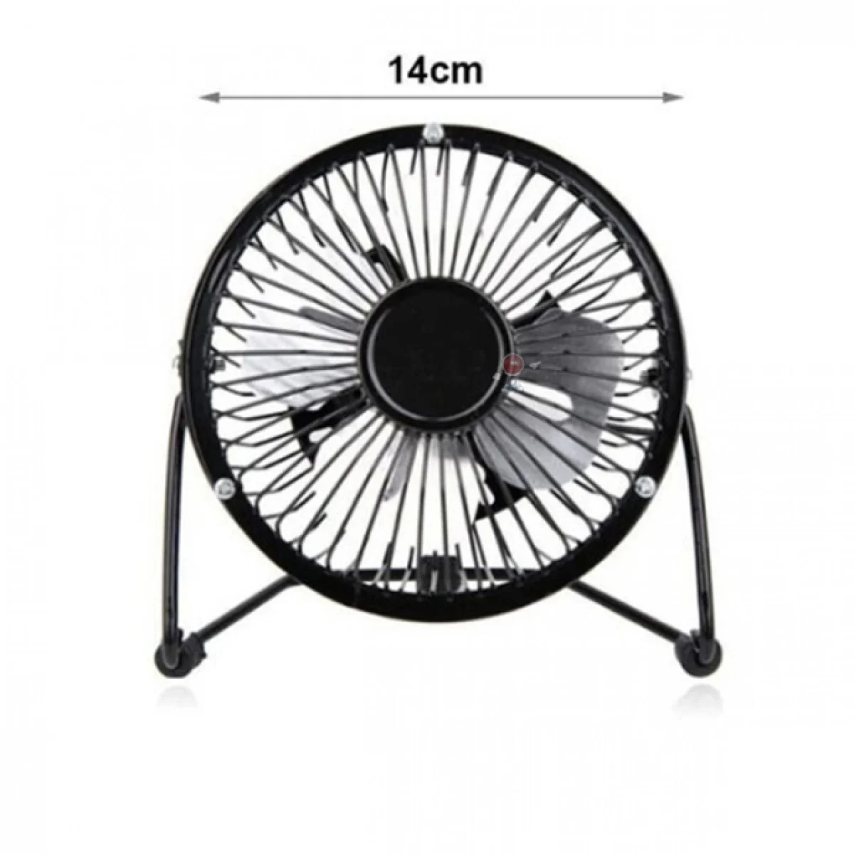 Επιτραπέζιο Φορητό USB Ανεμιστηράκι με Μεταλλική Κατασκευή 14cm Μαύρο