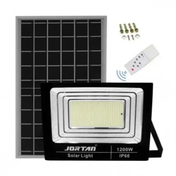 Ηλιακός προβολέας LED 1200W 76800LM με Πάνελ & τηλεχειριστήριο Jortan JT-BJ1200W