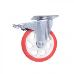 Περιστρεφόμενη Βιδωτή Βιομηχανική Ρόδα Βαρέως Τύπου 125mm με Στόπ και Αντοχή 130Kg