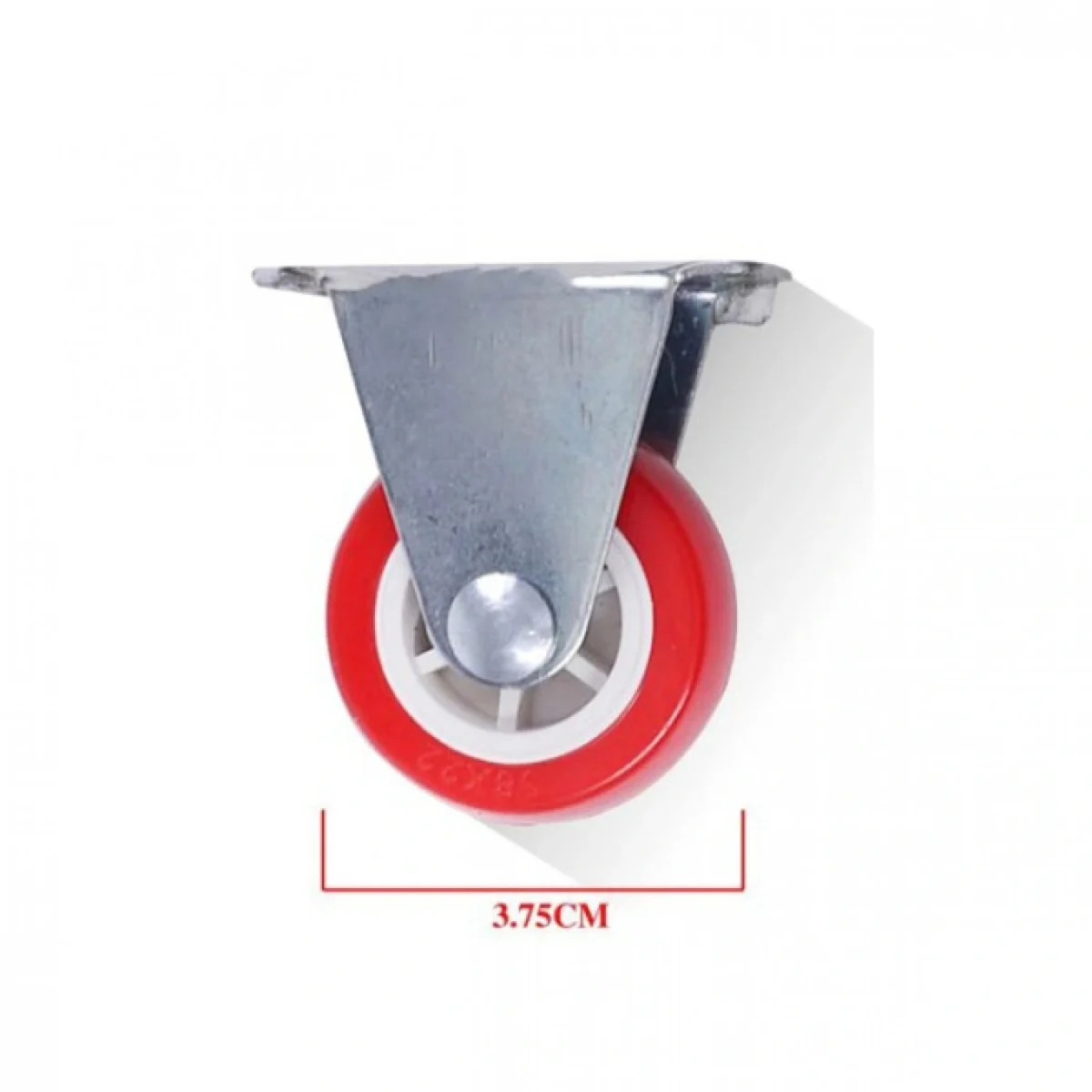 Σταθερή Κόκκινη Βιδωτή Βιομηχανική Ρόδα Βαρέως Τύπου 37.5mm με Αντοχή 50Kg