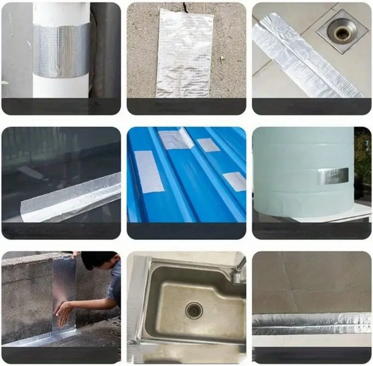 Αδιάβροχη Μεταλλική Μονωτική Ταινία με Βουτυλικό Καουτσούκ 5cm x 5m