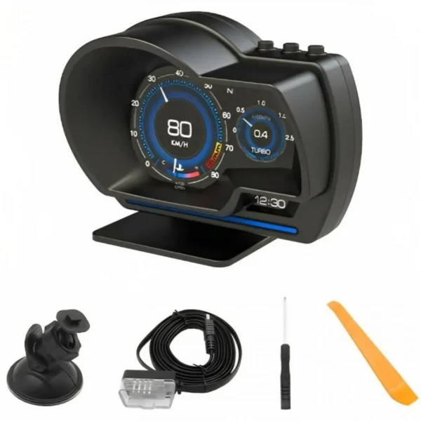 Ψηφιακή TFT Οθόνη Ενδείξεων Αυτοκινήτου OBD2 HUD Ταχύμετρο, Στροφόμετρο, Πίεσης Ελαστικών, Κατανάλωση Καυσίμου - HUD Head Up Display