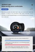 Ψηφιακή TFT Οθόνη Ενδείξεων Αυτοκινήτου OBD2 HUD Ταχύμετρο, Στροφόμετρο, Πίεσης Ελαστικών, Κατανάλωση Καυσίμου - HUD Head Up Display