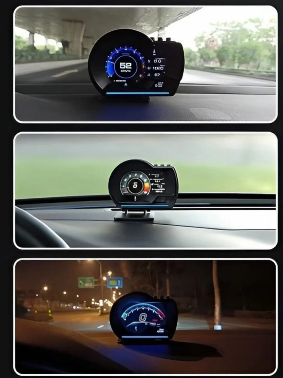 Ψηφιακή TFT Οθόνη Ενδείξεων Αυτοκινήτου OBD2 HUD Ταχύμετρο, Στροφόμετρο, Πίεσης Ελαστικών, Κατανάλωση Καυσίμου - HUD Head Up Display