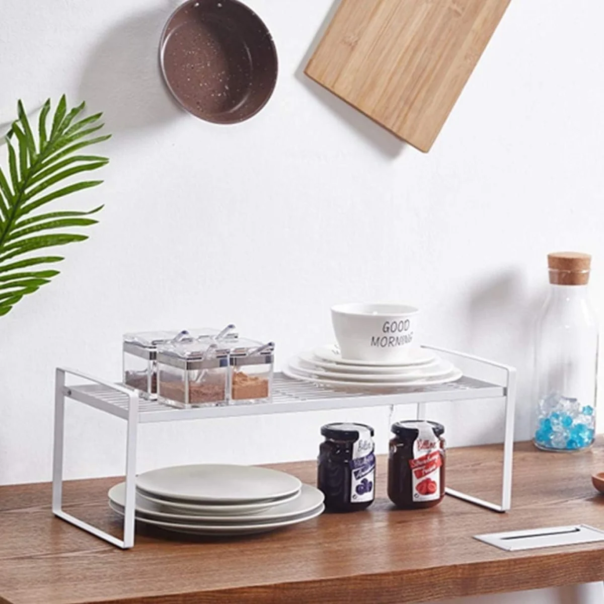 Μεταλλικό Ράφι Πάγκου - Βάση Οργάνωσης Κουζίνας 34,5X21X20cm