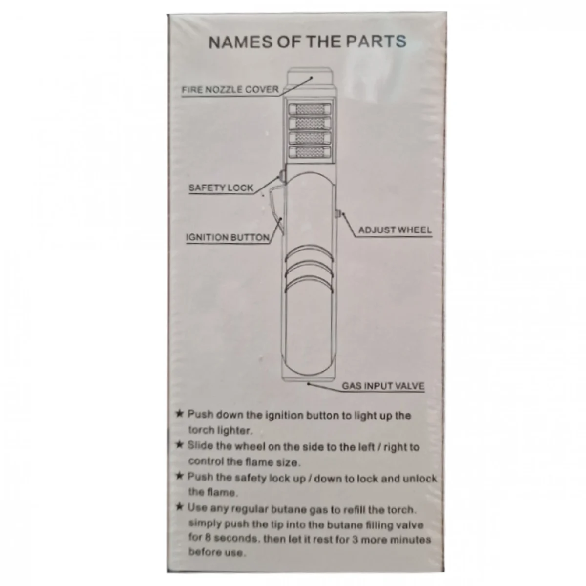 Αντιανεμικός Επαναγεμιζόμενος Αναπτήρας-Φλόγιστρο Φωτόσπαθο