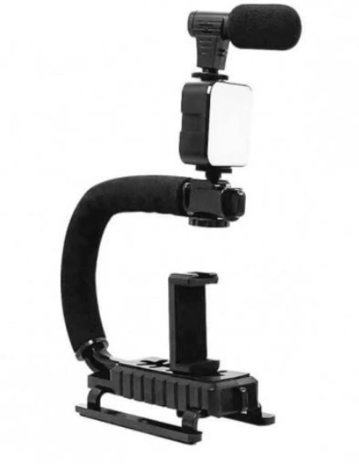 Σταθεροποιητής Χειρός DSLR Sport Action Camera Smartphone Μικρόφωνο με Φωτισμό LED - U-Grip Gimbal & Stabilizers Vlog Set Puluz PKT3013