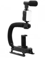 Σταθεροποιητής Χειρός DSLR Sport Action Camera Smartphone Μικρόφωνο με Φωτισμό LED - U-Grip Gimbal & Stabilizers Vlog Set Puluz PKT3013