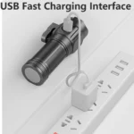 Super Bright Mini Επαναφορτιζόμενος Φακός LED με Λεπίδα Κοπής και 5 Λειτουργίες Φωτισμού