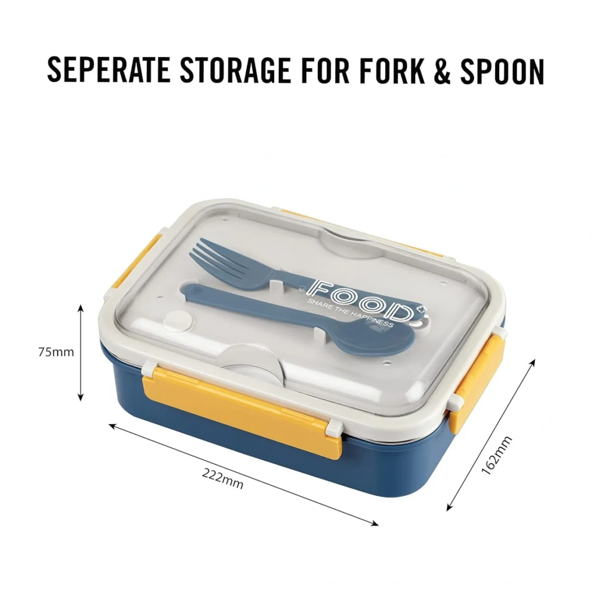 Ισοθερμικό Inox Δοχείο Φαγητού 2 Θέσεων 17.8x12..4x7.5cm