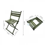 Αναδιπλούμενη Καρέκλα Σκαμπό Ψαρέματος - Κυνηγίου Χακί 37x27x60εκ - Outdoor Portable Folding Fishing Chair