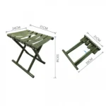 Αναδιπλούμενο Σκαμπό Ψαρέματος - Κυνηγίου Χακί 31x24x32εκ - Outdoor Portable Folding Fishing Chair