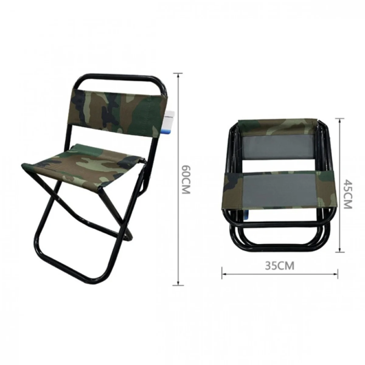 Αναδιπλούμενη Καρέκλα Σκαμπό Ψαρέματος - Κυνηγίου Παραλλαγής 45x35x60εκ - Outdoor Portable Folding Fishing Chair