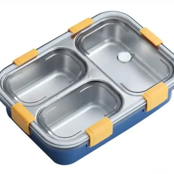 Σετ Φαγητοδοχείο με Πιρούνι - Κουτάλι και Aποσπώμενο Eσωτερικό INOX 3 Θέσεων