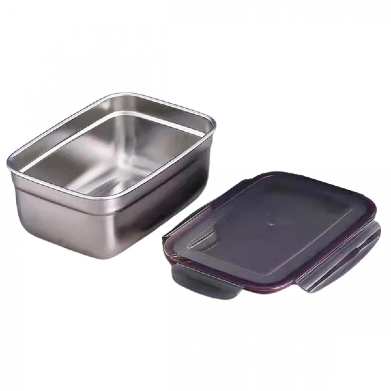 Φαγητοδοχείο Ανοξείδωτο με Πλαστικό Καπάκι 1.1L Φαγητοδοχείο Ανοξείδωτο με Πλαστικό Καπάκι 1.1L