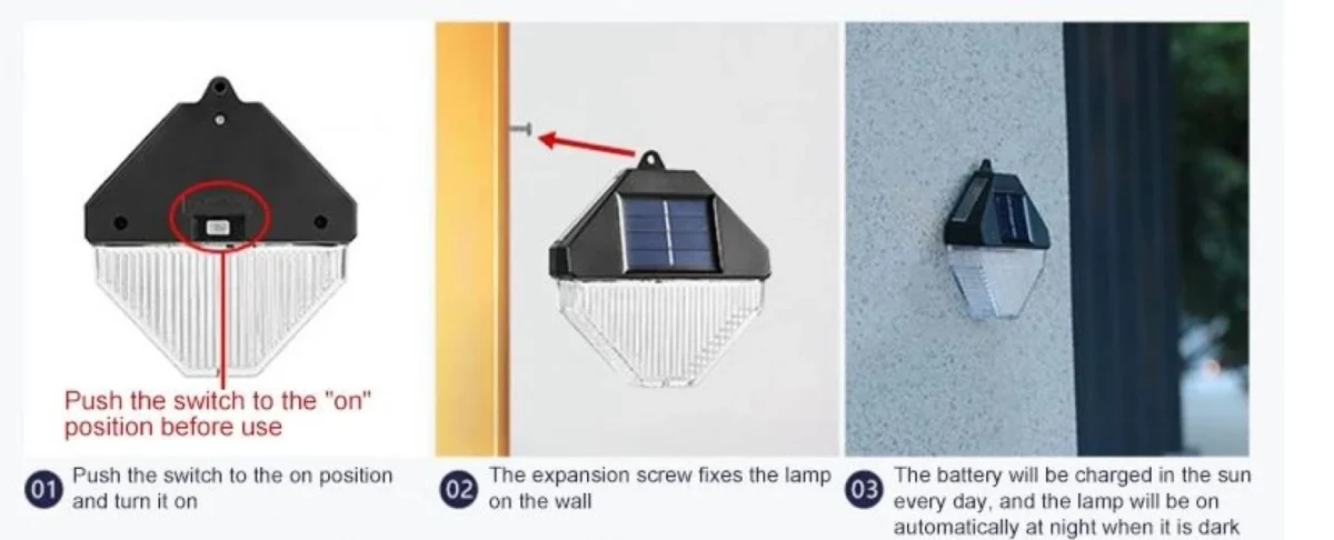 FOYU Αδιάβροχο Επιτοίχιο Ηλιακό Φωτιστικό 114 LED 30W Εξωτερικού Χώρου με Αισθητήρα Κίνησης - 3 Λειτουργίες Φωτισμού & Ευρυγώνιο Φωτισμό 160º