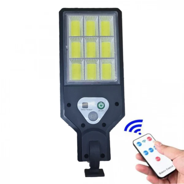 Μίνι Αδιάβροχος Ηλιακός Προβολέας 6 COB LED - 20x8εκ με Τηλεχειριστήριο, Ανιχνευτή Κίνησης, Φωτοκύτταρο & Φωτοβολταϊκό Πάνελ