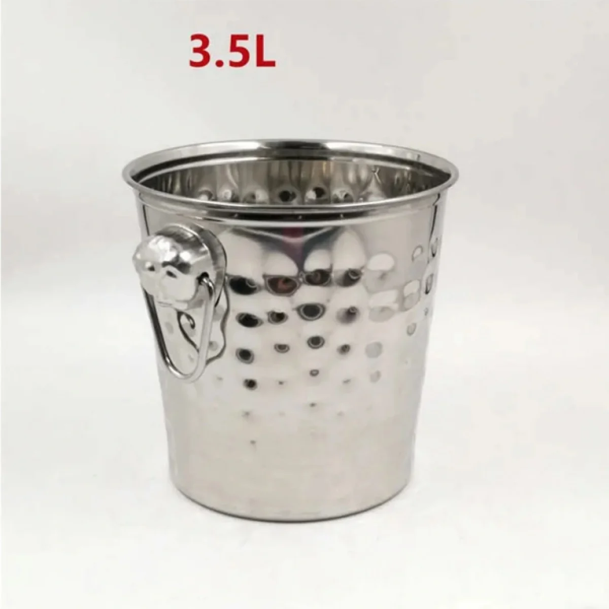 Σαμπανιέρα Παγοθήκη με Σφυρήλατο Σχέδιο σε Ασημί χρώμα 3.5L