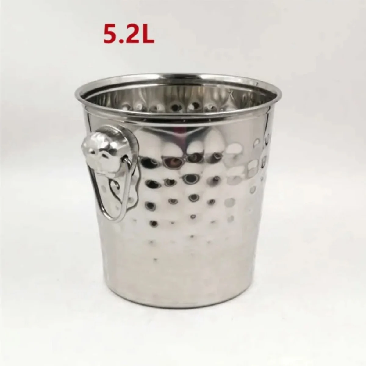 Σαμπανιέρα Παγοθήκη με Σφυρήλατο Σχέδιο σε Ασημί χρώμα 5.2L