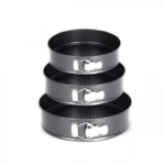 Σετ 3 Στρογγυλές Ανοιγόμενες Αντικολλητικές Φόρμες για Κέικ 24cm-26cm-28cm