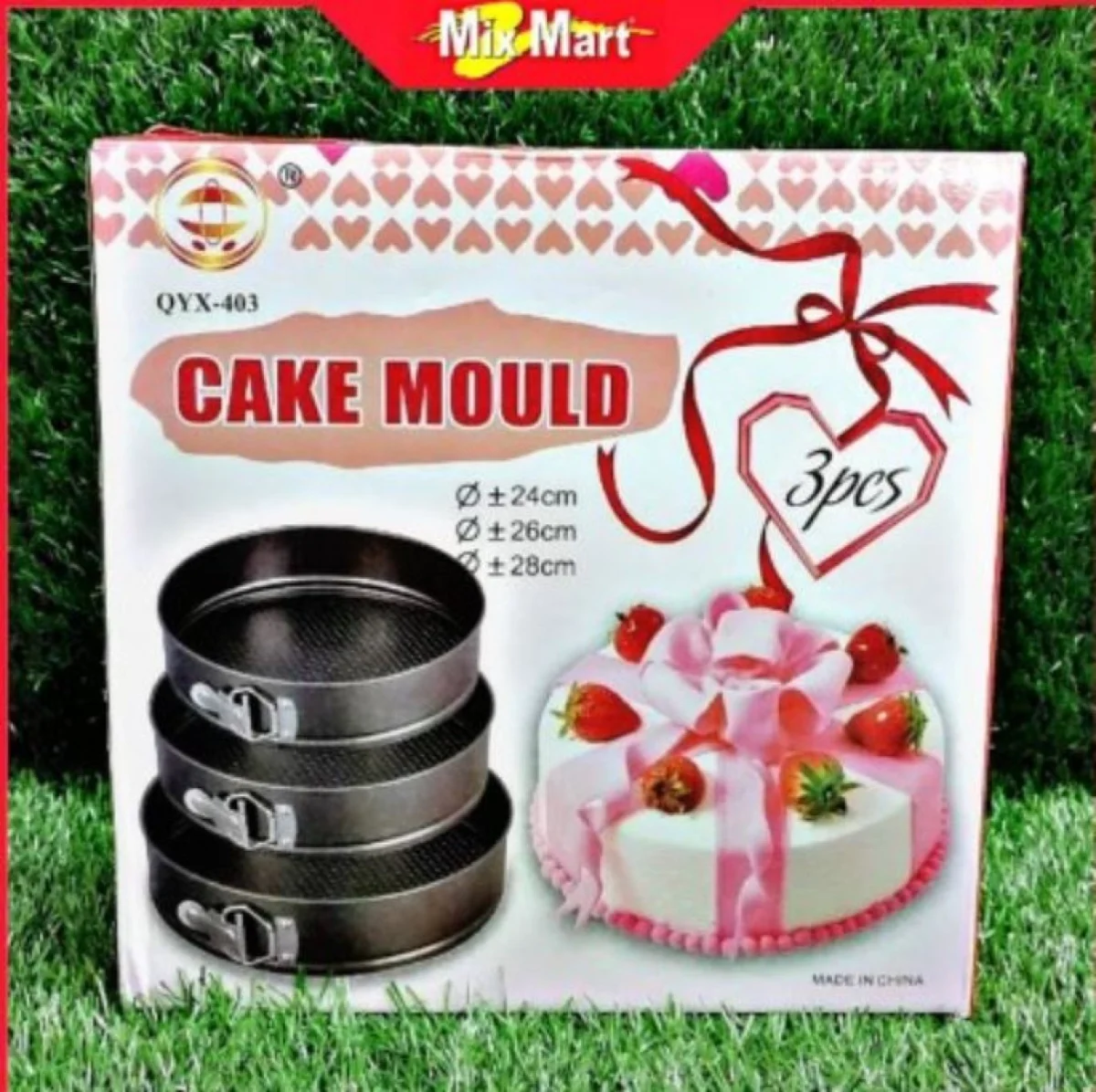 Σετ 6 Τετράγωνες Ανοιγόμενες Αντικολλητικές Φόρμες για Κέικ