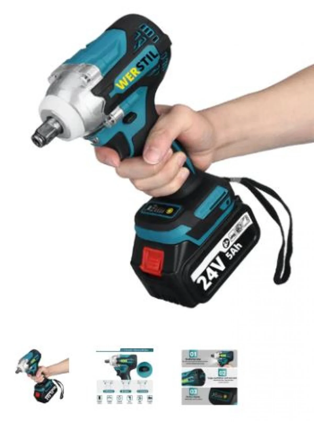 Επαναφορτιζόμενο Μπουλονόκλειδο 5AH 550 N/M - 2 Μπαταρίες