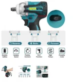 Επαναφορτιζόμενο Μπουλονόκλειδο 5AH 550 N/M - 2 Μπαταρίες