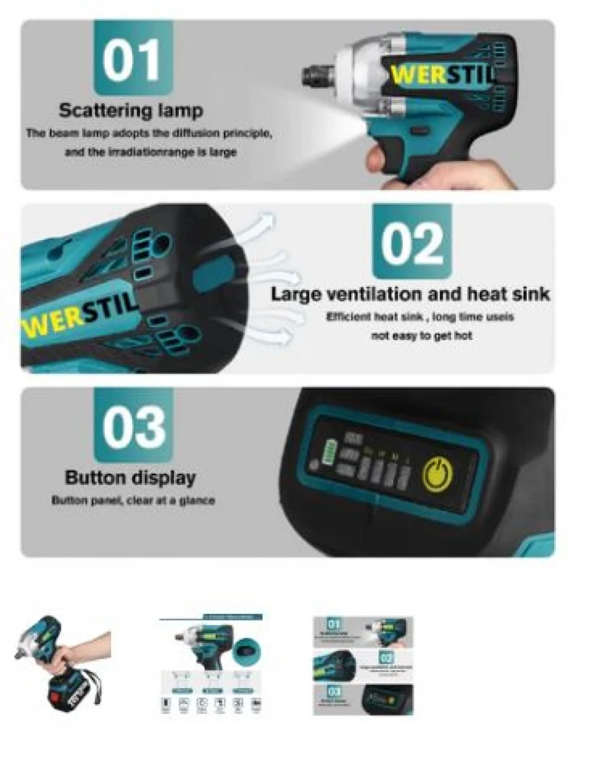 Επαναφορτιζόμενο Μπουλονόκλειδο 5AH 550 N/M - 2 Μπαταρίες