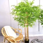 120cm Τεχνητό Διακοσμητικό Φυτό Μπαμπού σε Γλάστρα