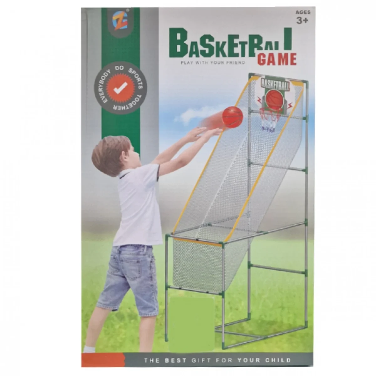 Παιδική Μπασκέτα Εσωτερικού & Εξωτερικού Χώρου με Βάση, Μπάλα & Τρόμπα