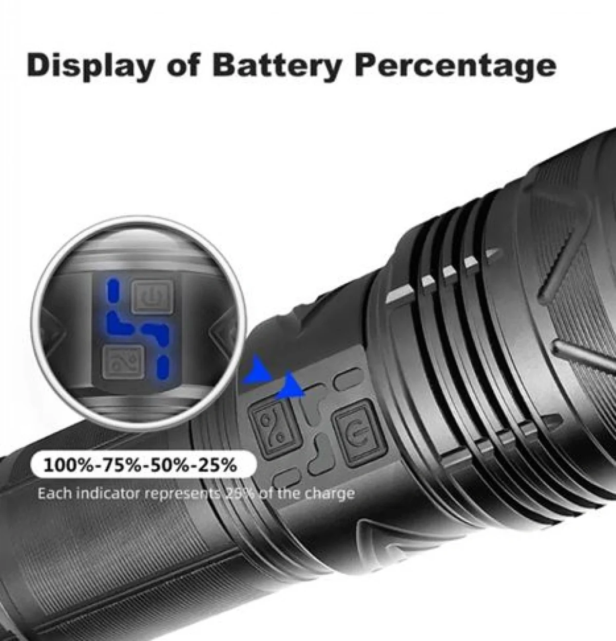 Επαναφορτιζόμενος Αδιάβροχος Φακός LED X-Bailog BL-G600-6 Μαύρο