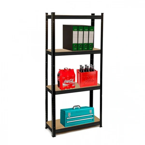 Μεταλλική Ραφιέρα 173X75X30εκ με 4 Ξύλινα Ράφια